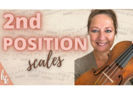 second position scales on the violin