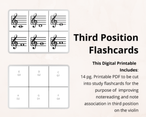 third position playing flashcards