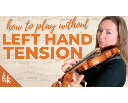how to play without left hand tension on the violin