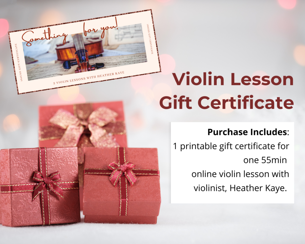 Violin Lesson with Heather Kaye Gift Certificate