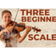 three beginner violin scales