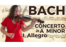 Bach Violin Concerto in A Minor Allegro violin performance