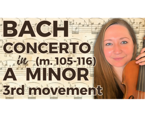 Bach Violin Concerto in A Minor 3rd movement practice measures 105–116 violin