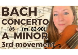 Bach Violin Concerto in A Minor measures 82–90 violin practice