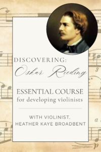 Rieding violin concertinos course for developing violinists – Broadbent School of Violin Artistry