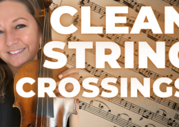 Clean violin string crossings technique – stop hitting other strings on the violin